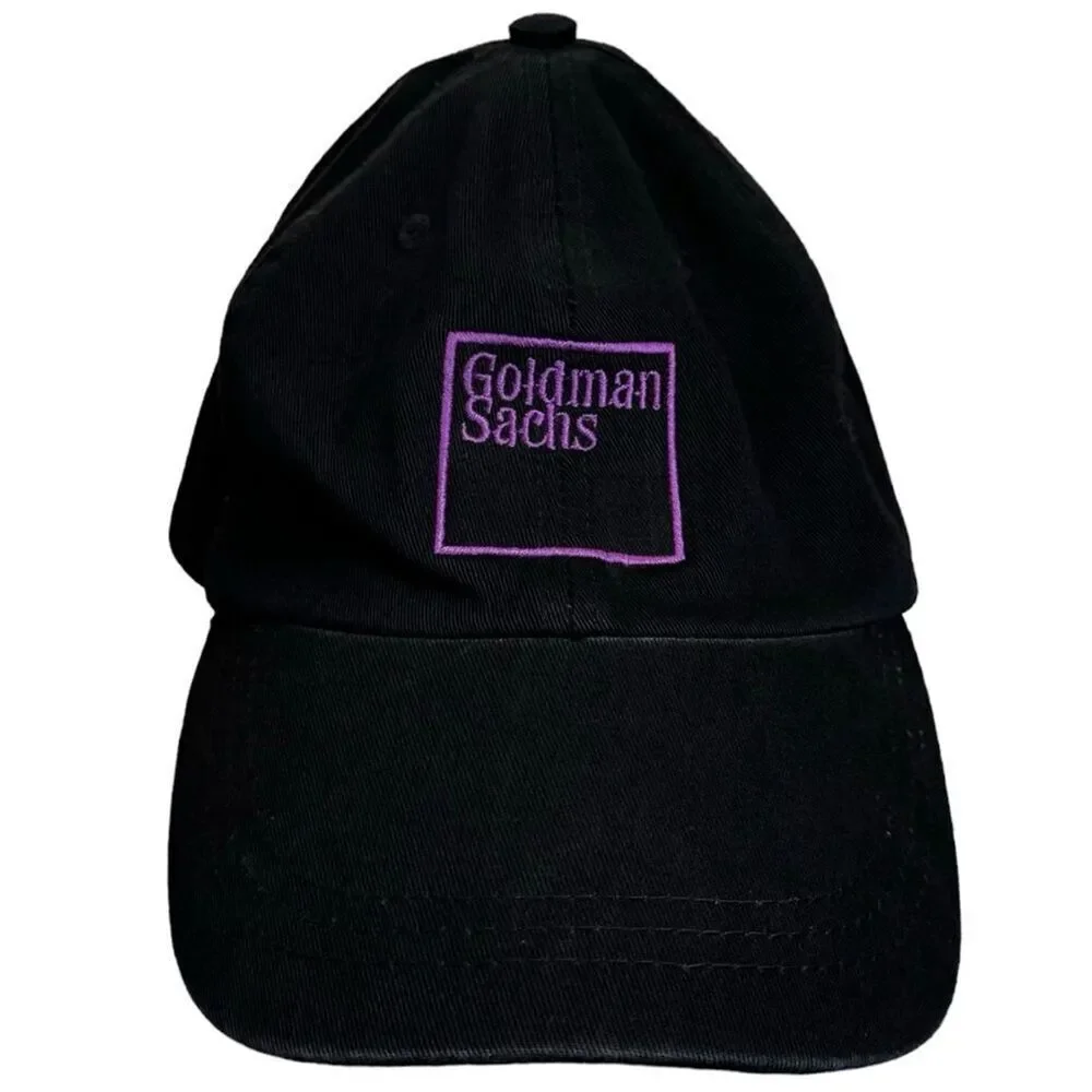 Goldman Sachs VINTAGE Ouray Sportswear Retro Black Purple Embroidered Hat Cap.